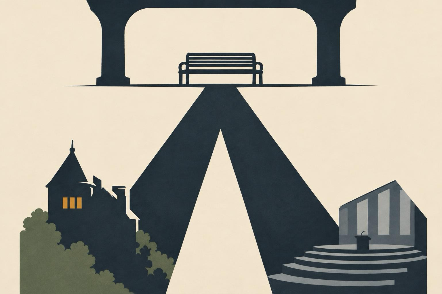 Detail view of the Borrowed Morning artwork.