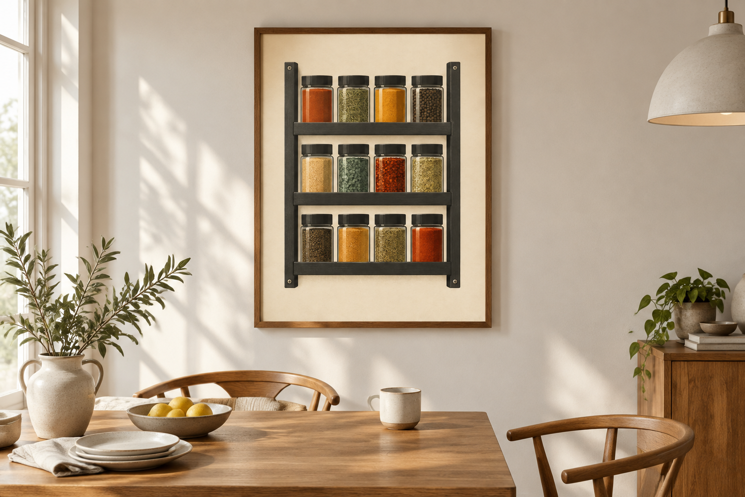 The First Jar art print displayed in an ordinary contemporary home interior.