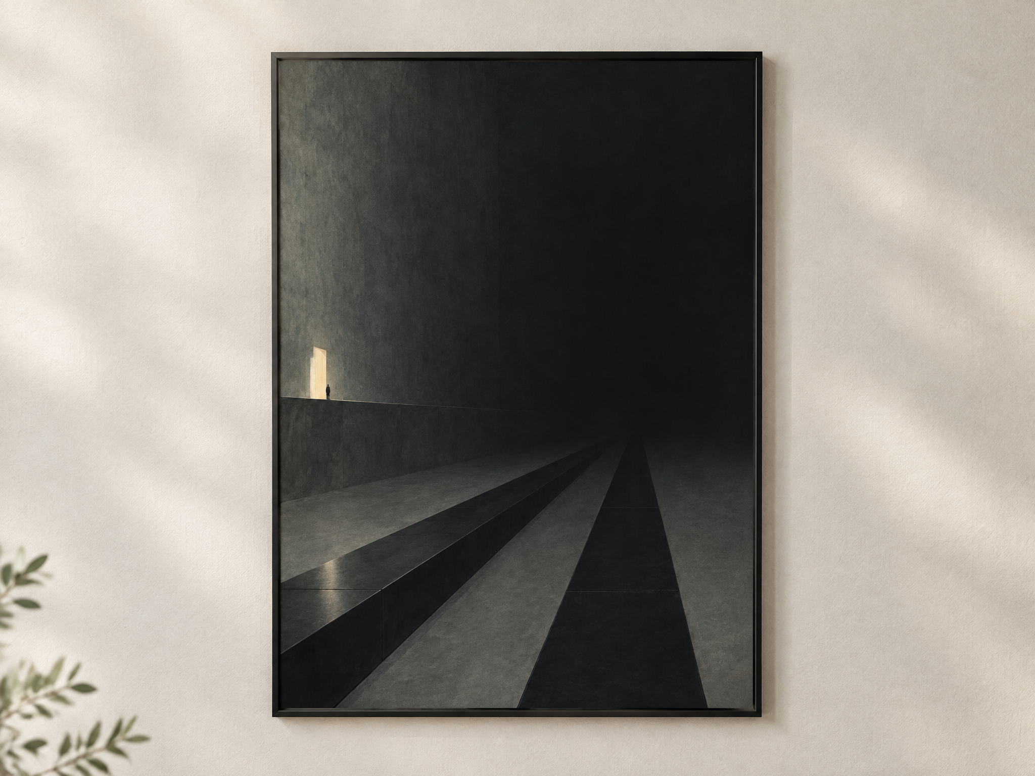 The Empty Province art print professionally framed on a neutral wall.