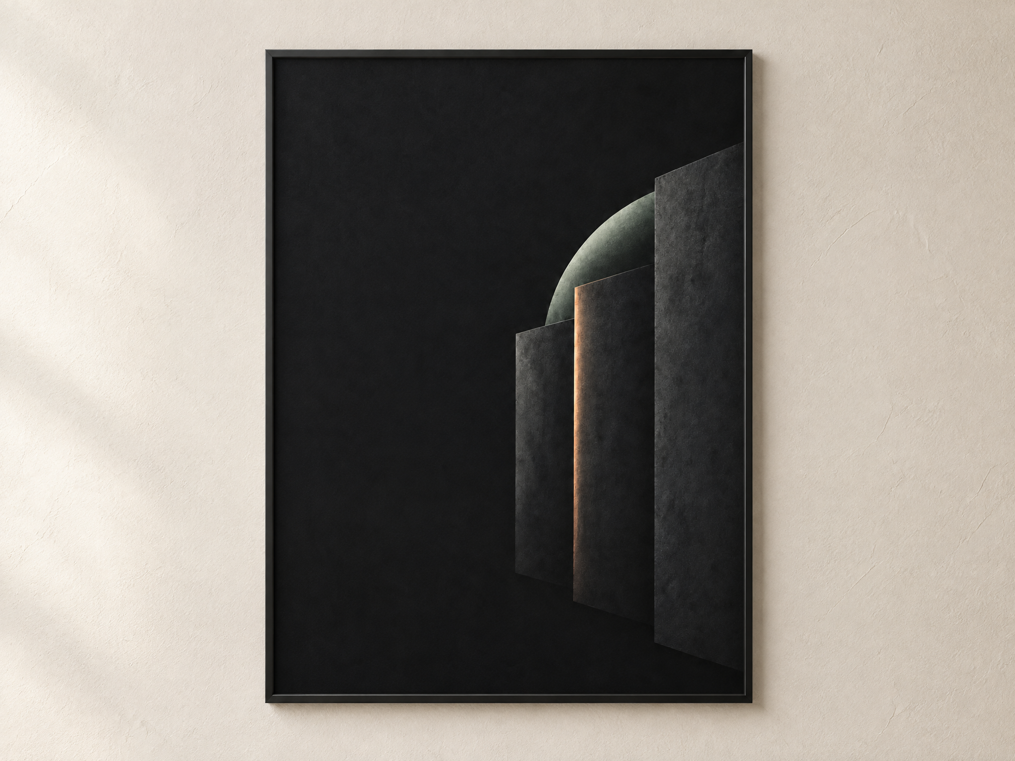 The Kindness of Collimators — Collider Futures Art Print art print professionally framed on a neutral wall.