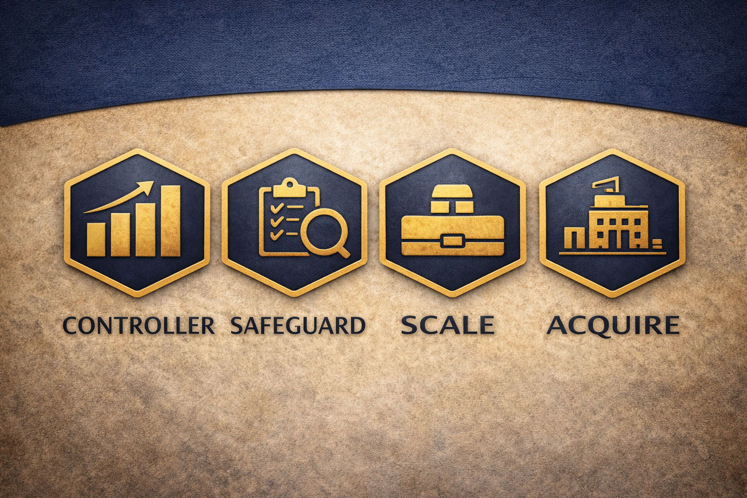 Maximus International Group business lines: Controller, Safeguard, Scale, Acquire