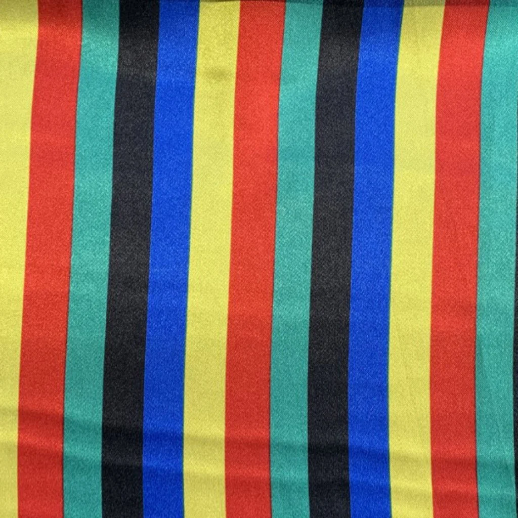 Raso Carnaval Print Lineas Colores