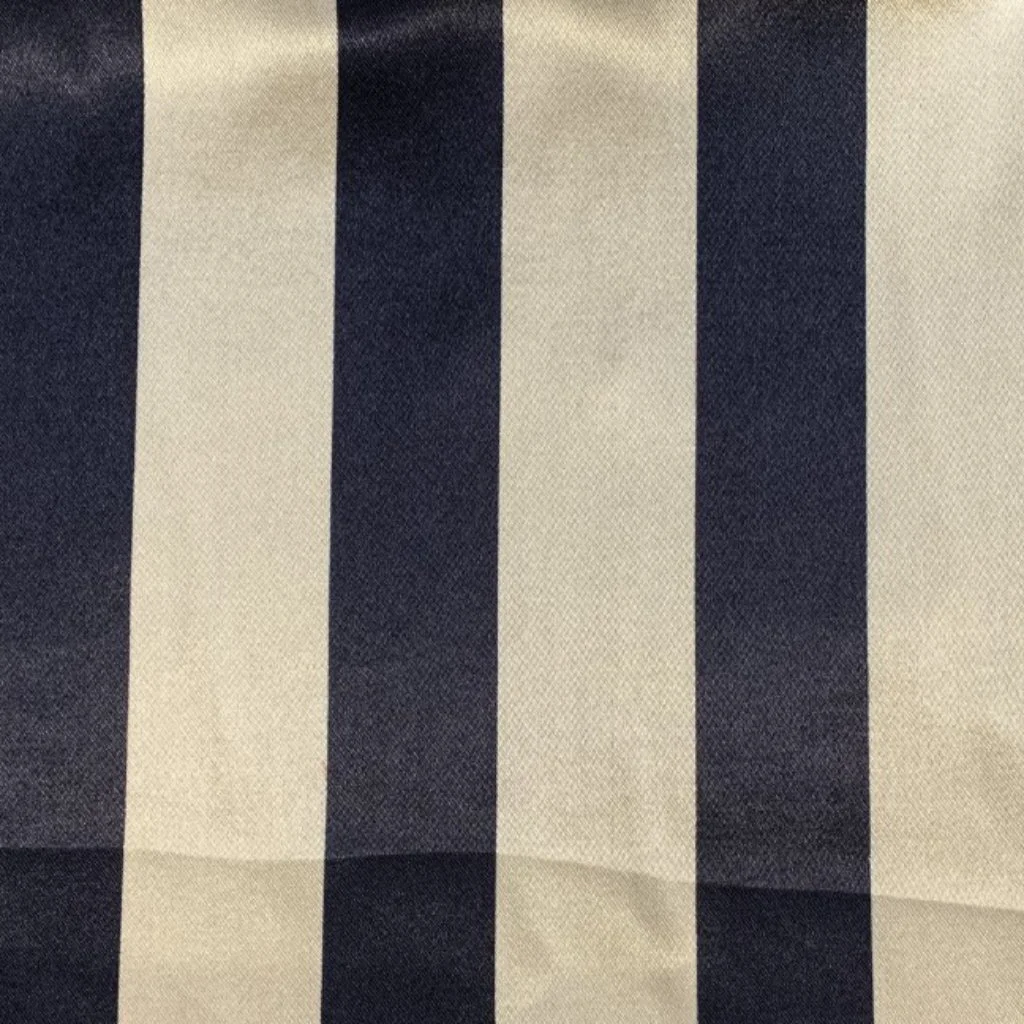 Raso Carnaval Print Lineas Negras y Beige