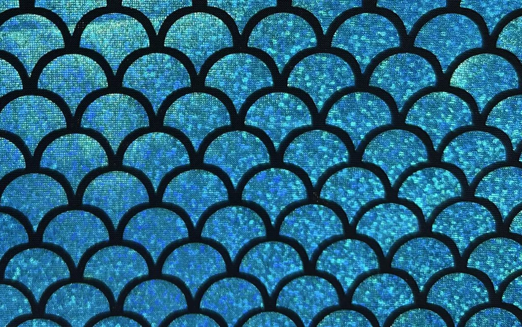 Fantasia Licra Estampada Turquesa