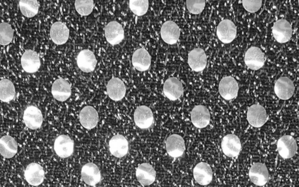 Lentejuela Grande Negro/Plata