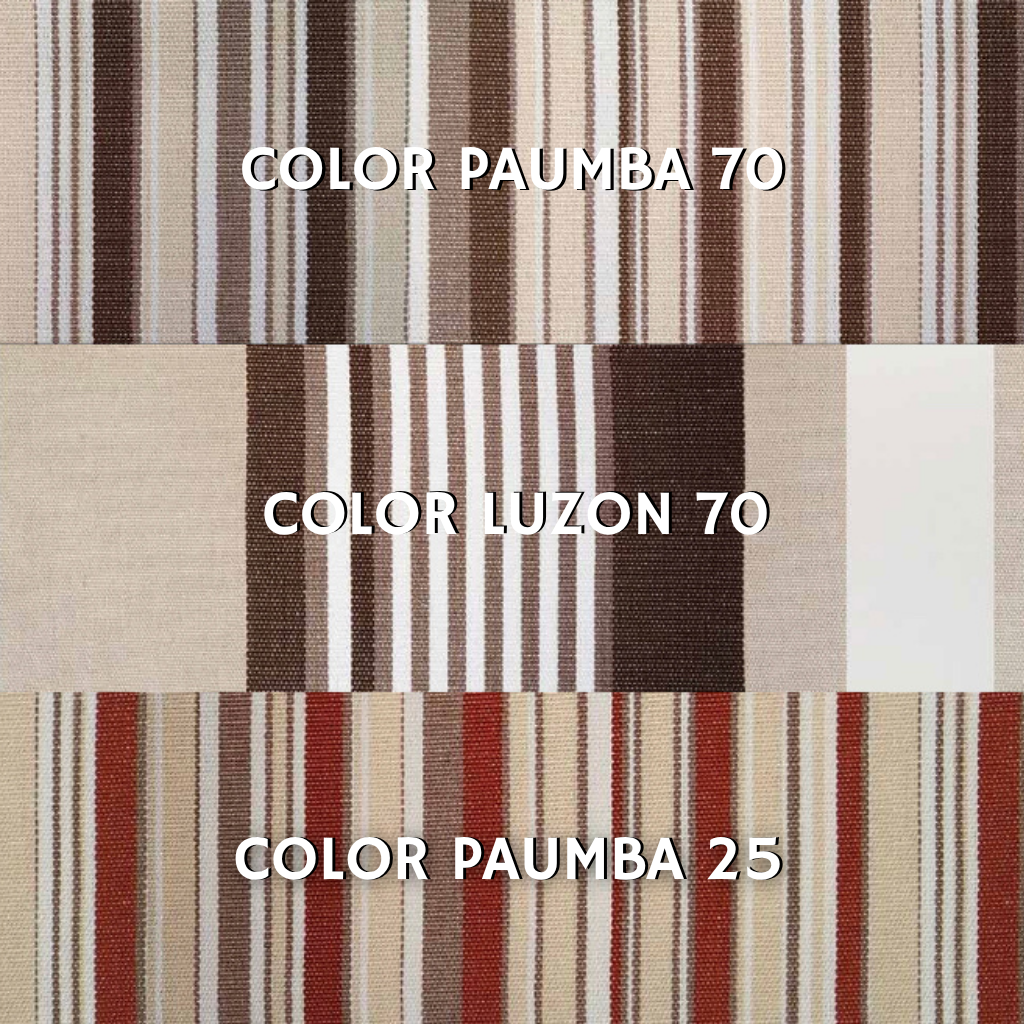 Toldo Rayas Marron, Beige, Ocre y Granate