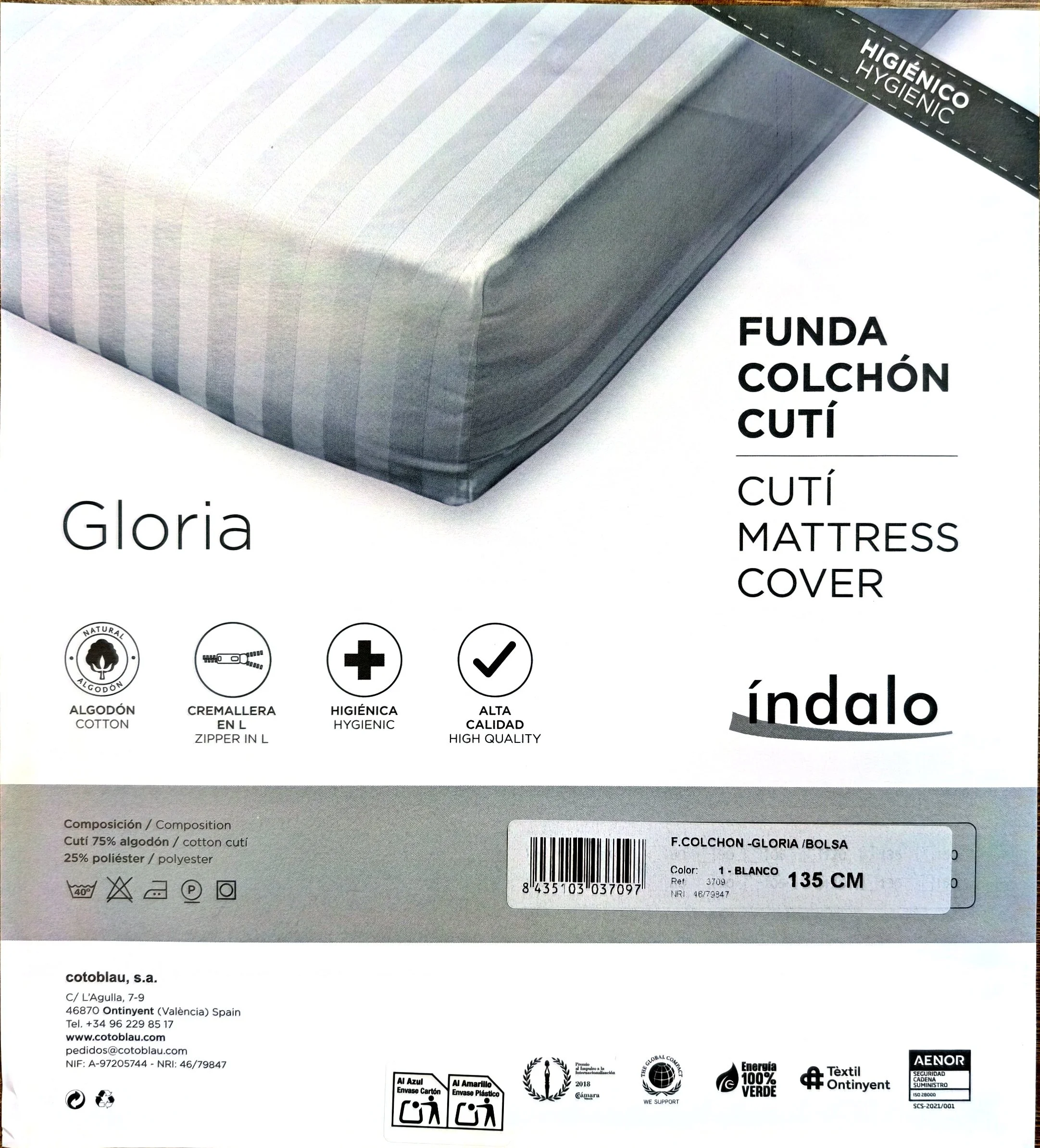 Funda de Colchón cuti gloria