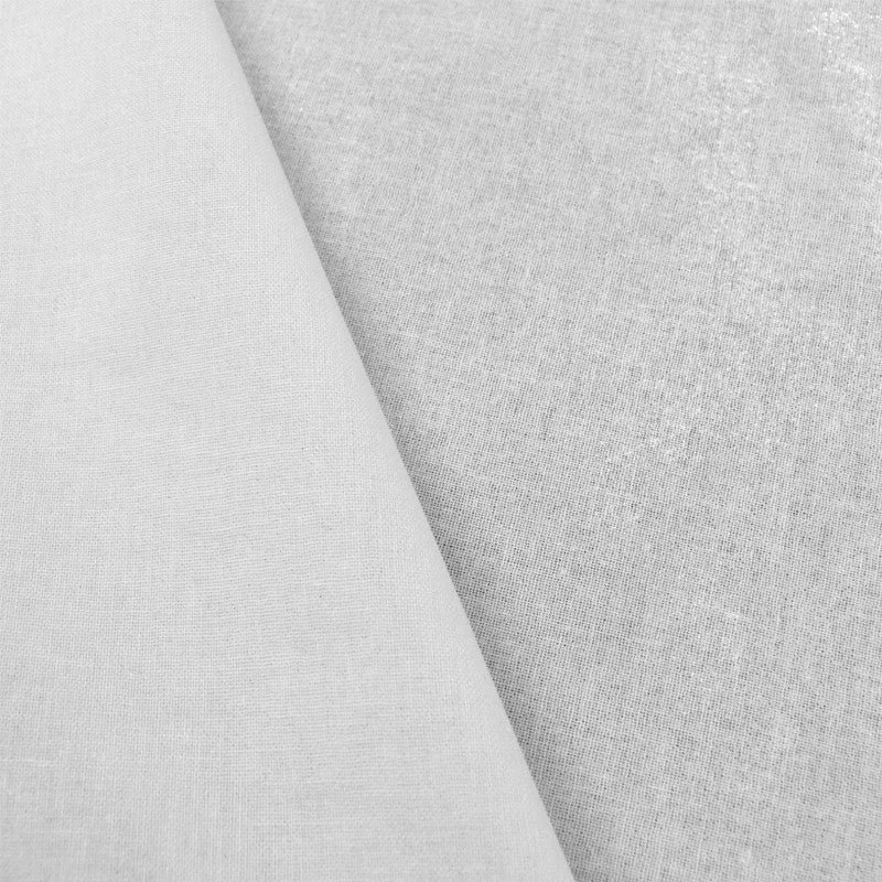Entretela Adhesiva Algodón Tiesa Blanca
