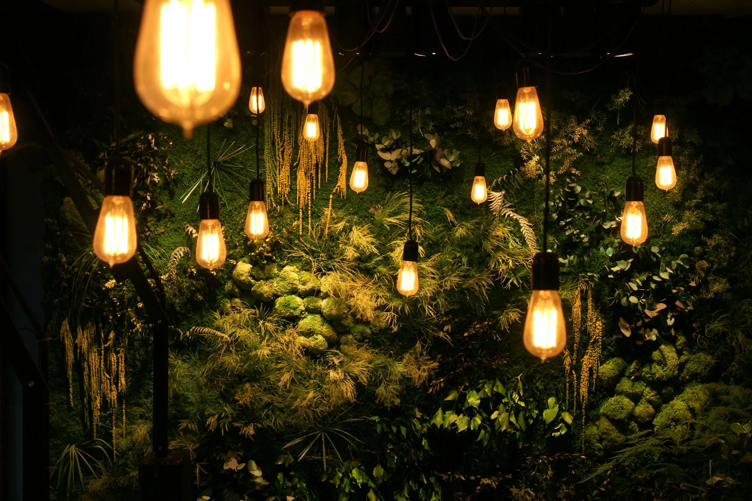 Luminaires sur la terrasse