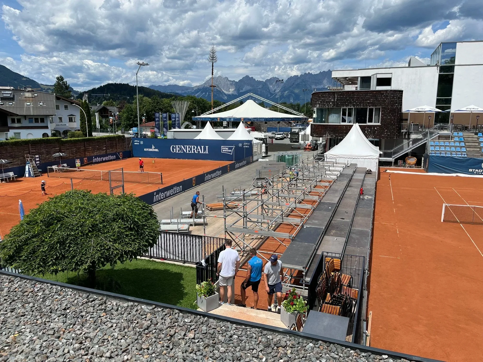 Aufbauarbeiten für Generali Open in vollem Gange
