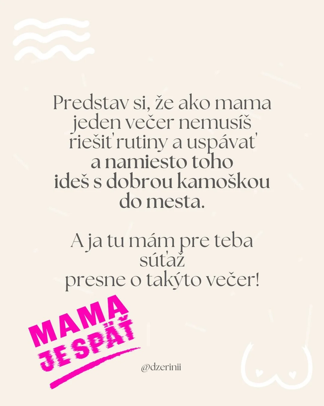 . Mama je sp&auml;ť 💃🏼

Fyzicky aj du&scaron;evne.
Pretože keď m&aacute;me možnosť 
sa poriadne vytancovať, zrazu fungujeme inak!

A preto tomuto projektu veľmi fand&iacute;m.
Preto Kike, ktor&aacute; za projektom stoj&iacute; veľmi fand&iacute;m,
