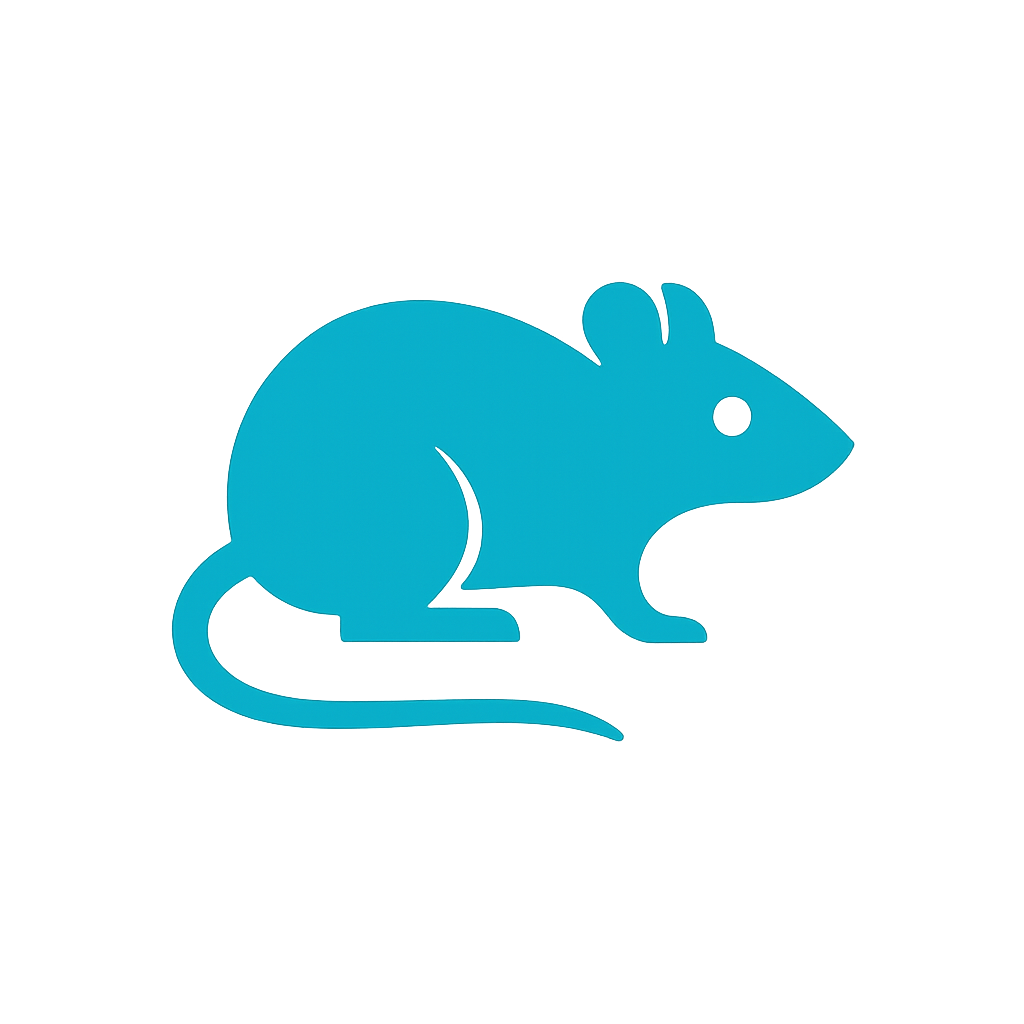 Blue mouse icon on black background