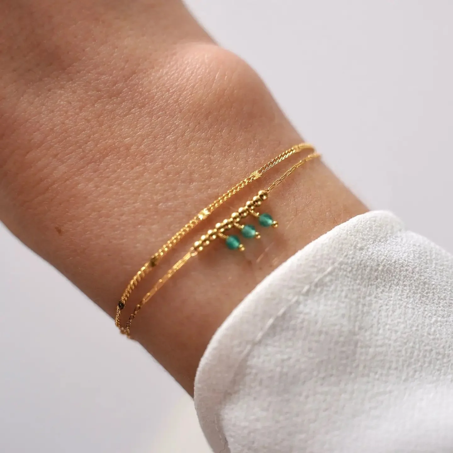 Armband mit grünem Achat