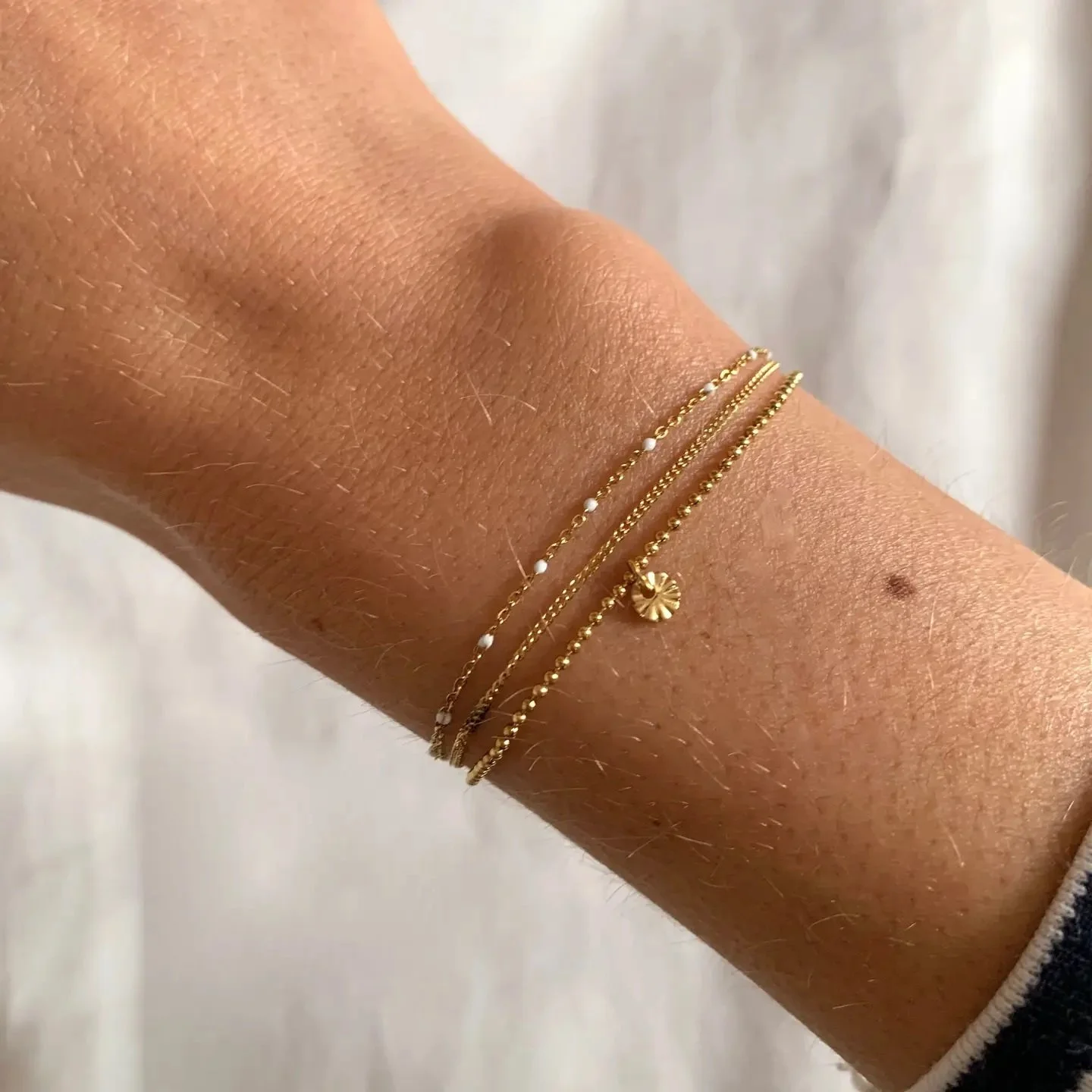 Dreifaches Armband "White"