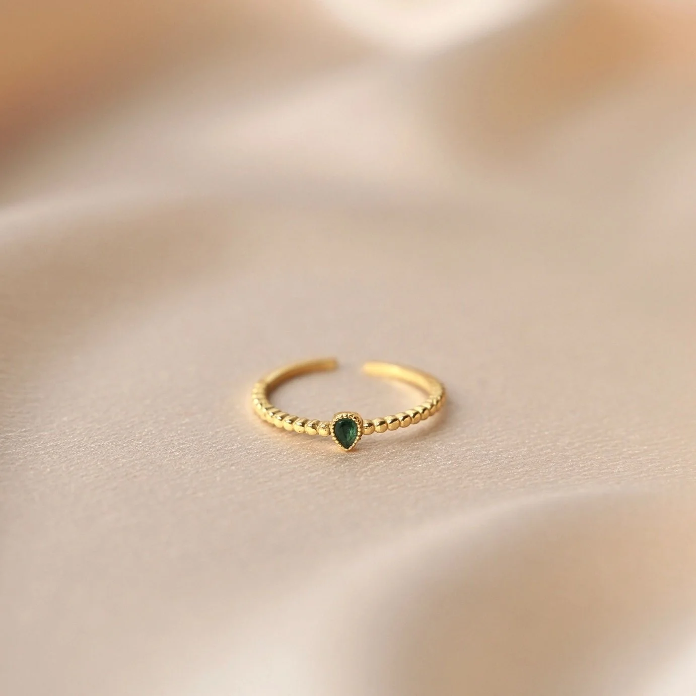 Ring "Tropfenstein Grün"