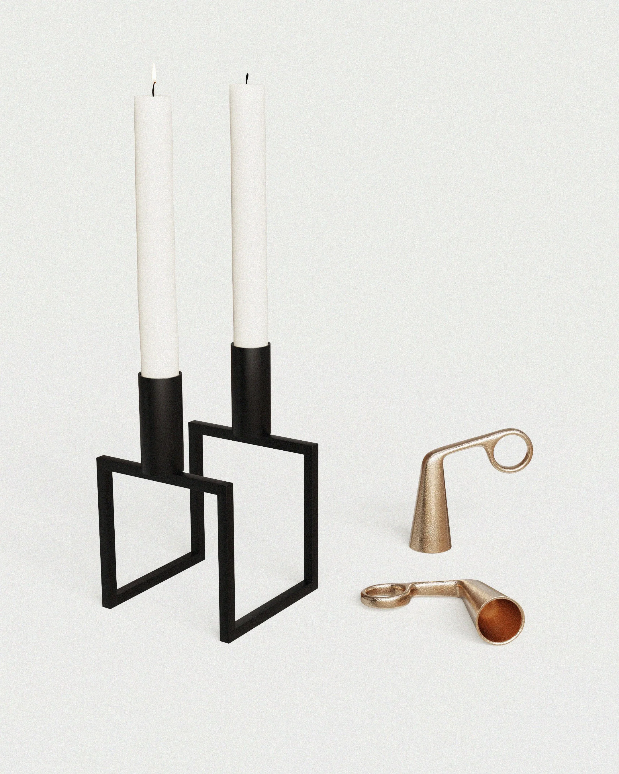 Snuffy is a cast metal candle snuffer by new zealand designer Andrew Roberts