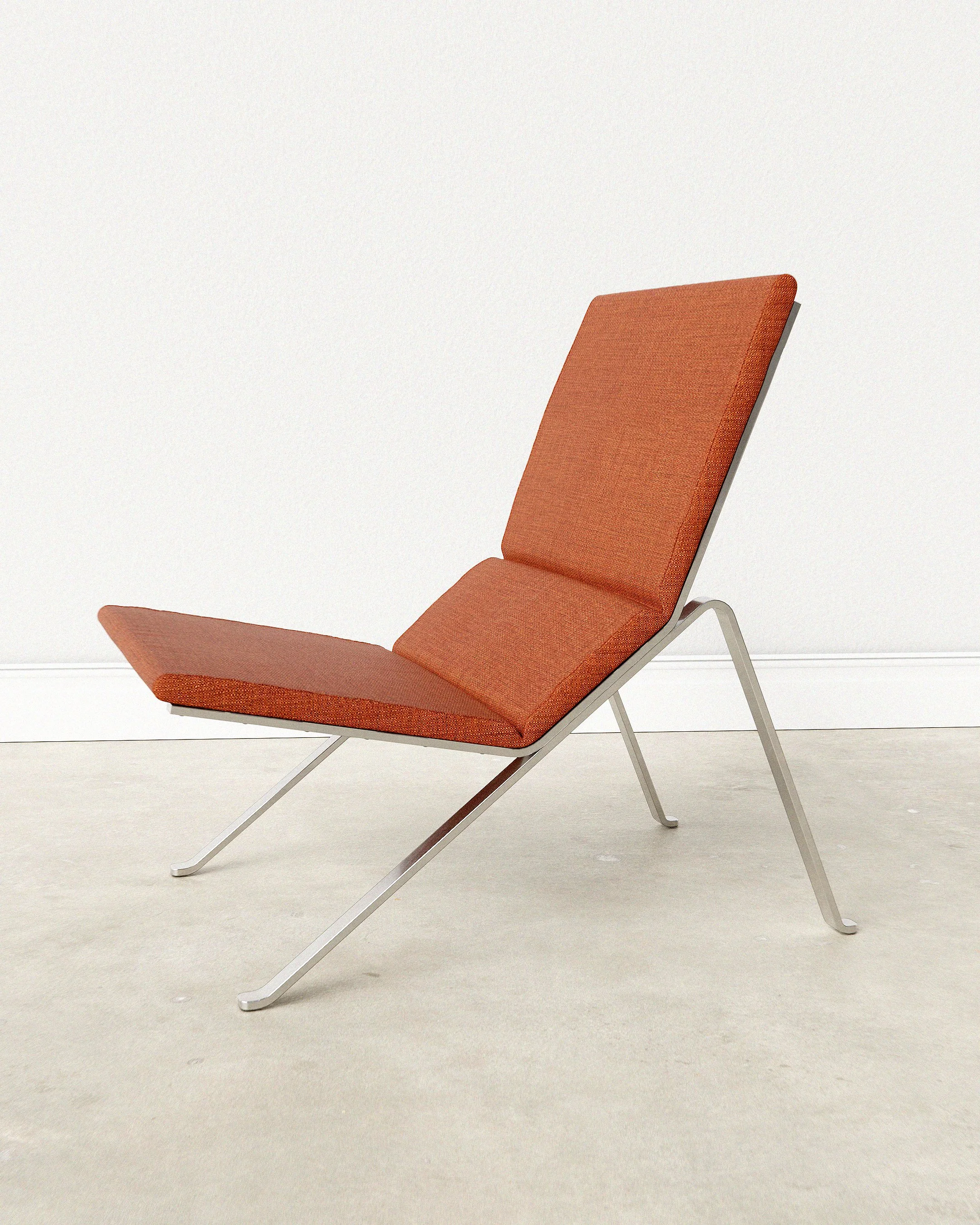 The HMG Chair by Andrew Roberts is an outdoor lounge chair defined by its clarity of structure and material restraint. Using 'off the shelf' components, the chair reduces fabrication to a minimum while remaining distinctive.