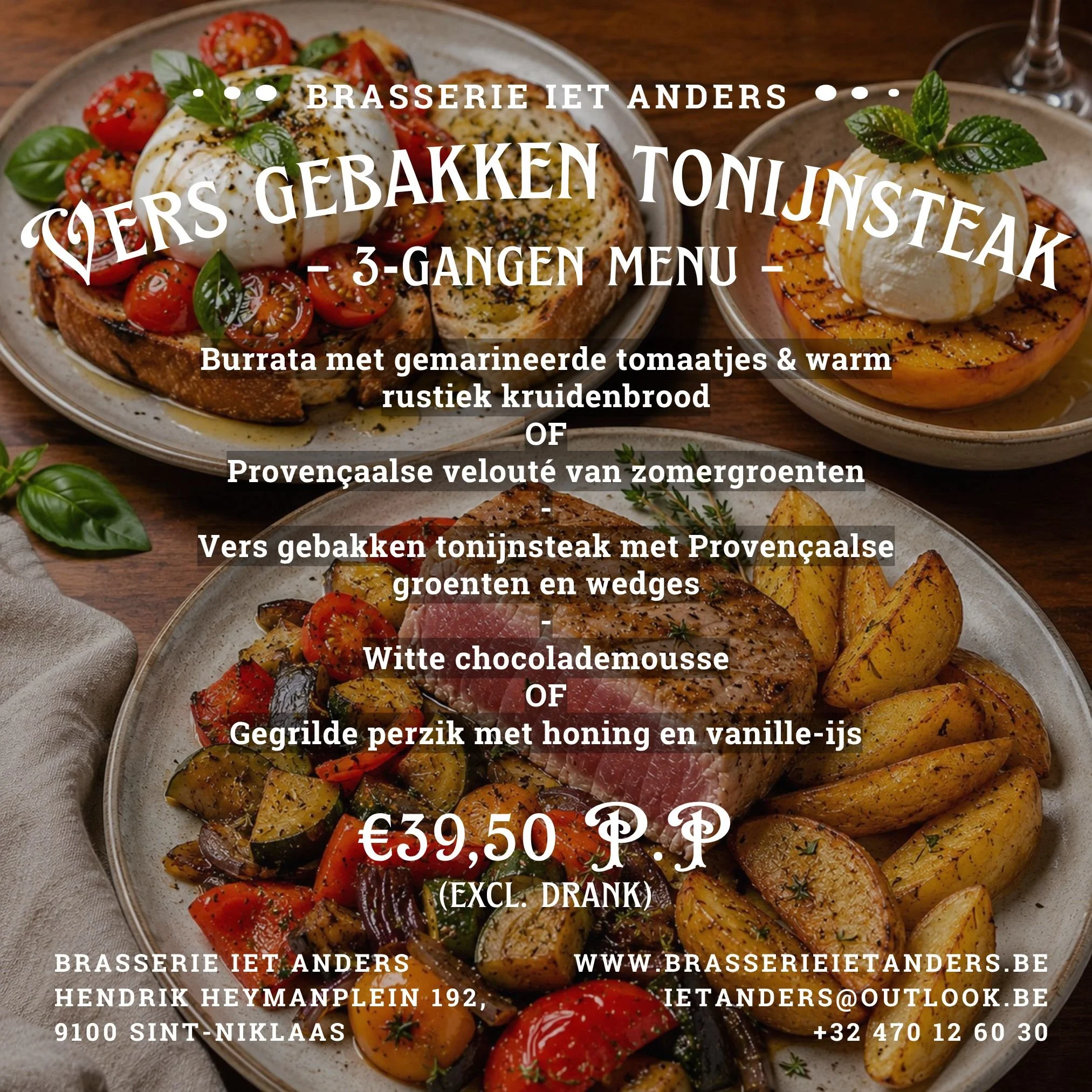 Vers gebakken tonijnsteak