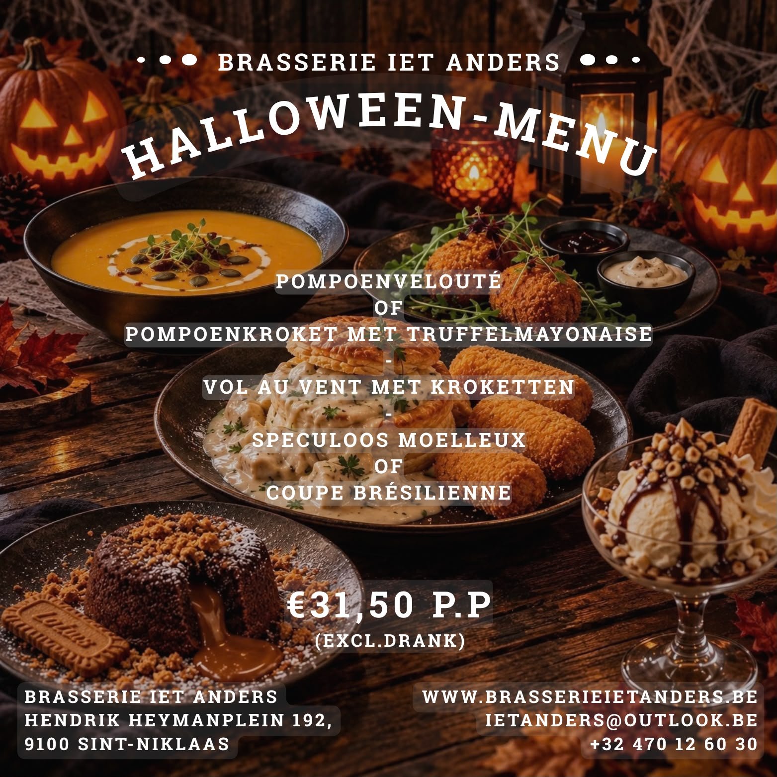 HALLOWEEN VOL-AU-VENT MENU