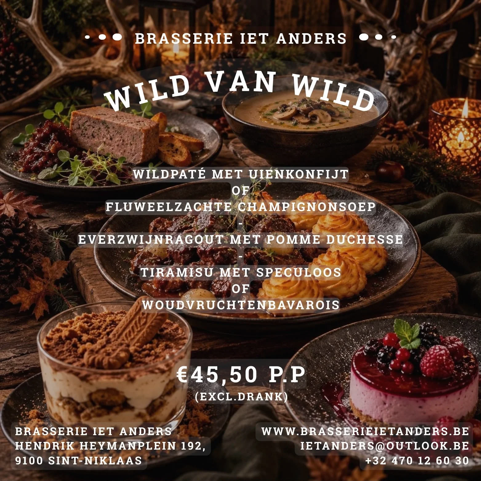 WILDSEIZOEN BIJ BRASSERIE IET ANDERS