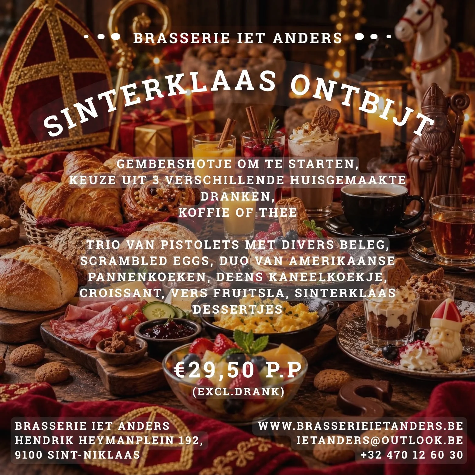 SINTERKLAASONTBIJT BIJ BRASSERIE IET ANDERS
