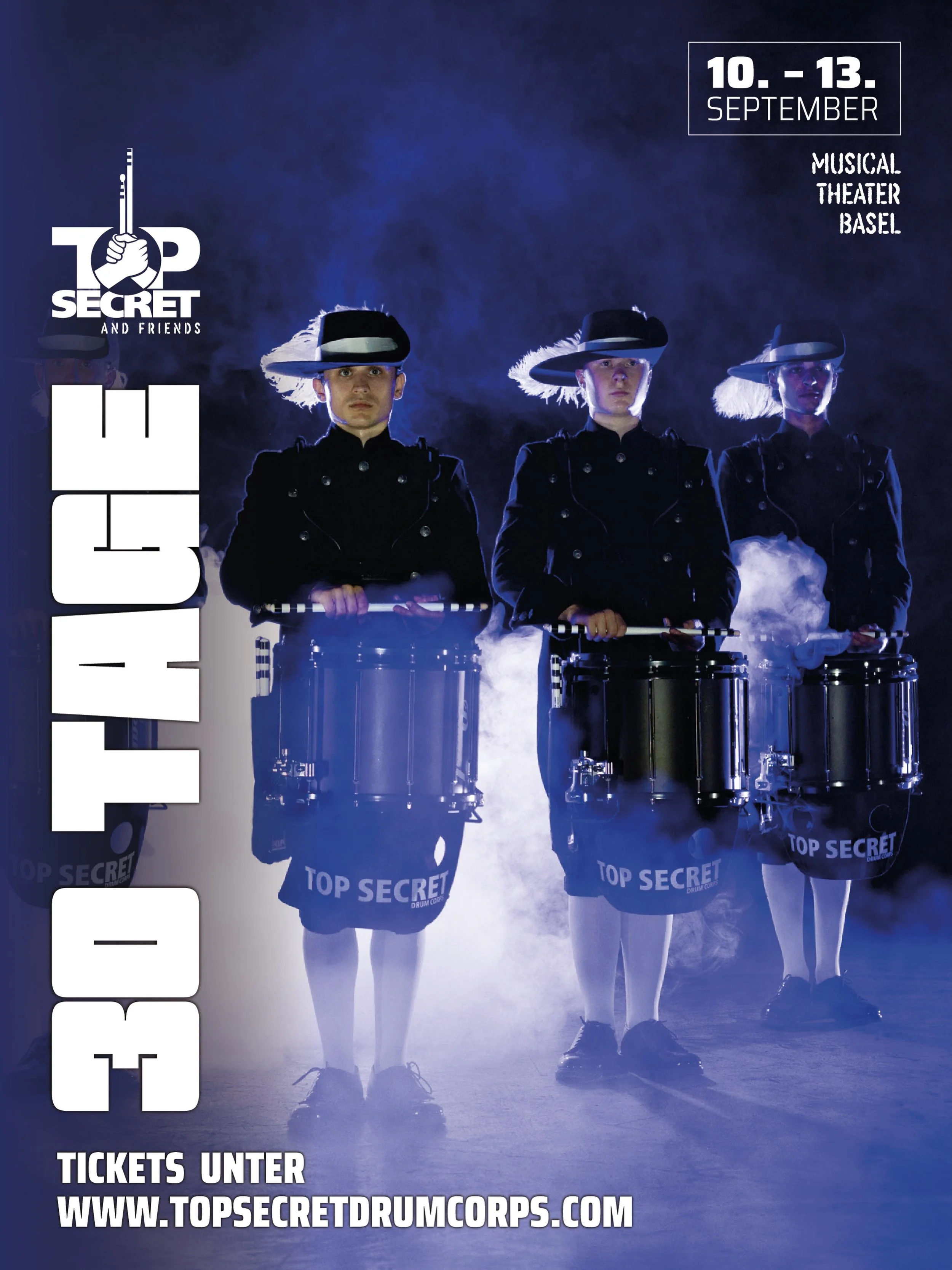 🥁 Nur noch 30 Tage bis zur Premiere der Top Secret and Friends Show!

Sichere dir jetzt deine Tickets unter www.topsecretdrumcorps.com 🎟️

Top Secret and Friends
📅 10.&ndash;13. September 2026
📍 Musical Theater Basel