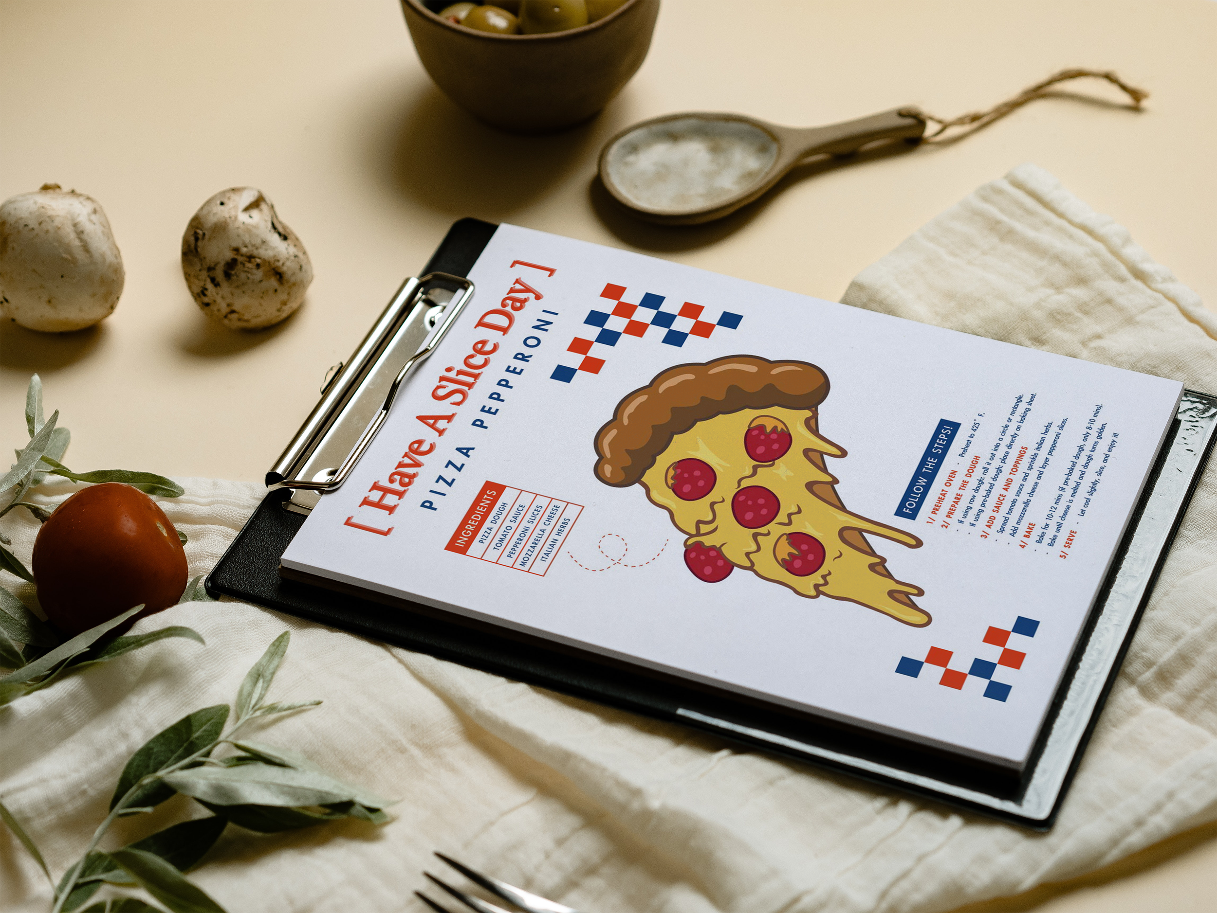 Pizza Recipe Mockup