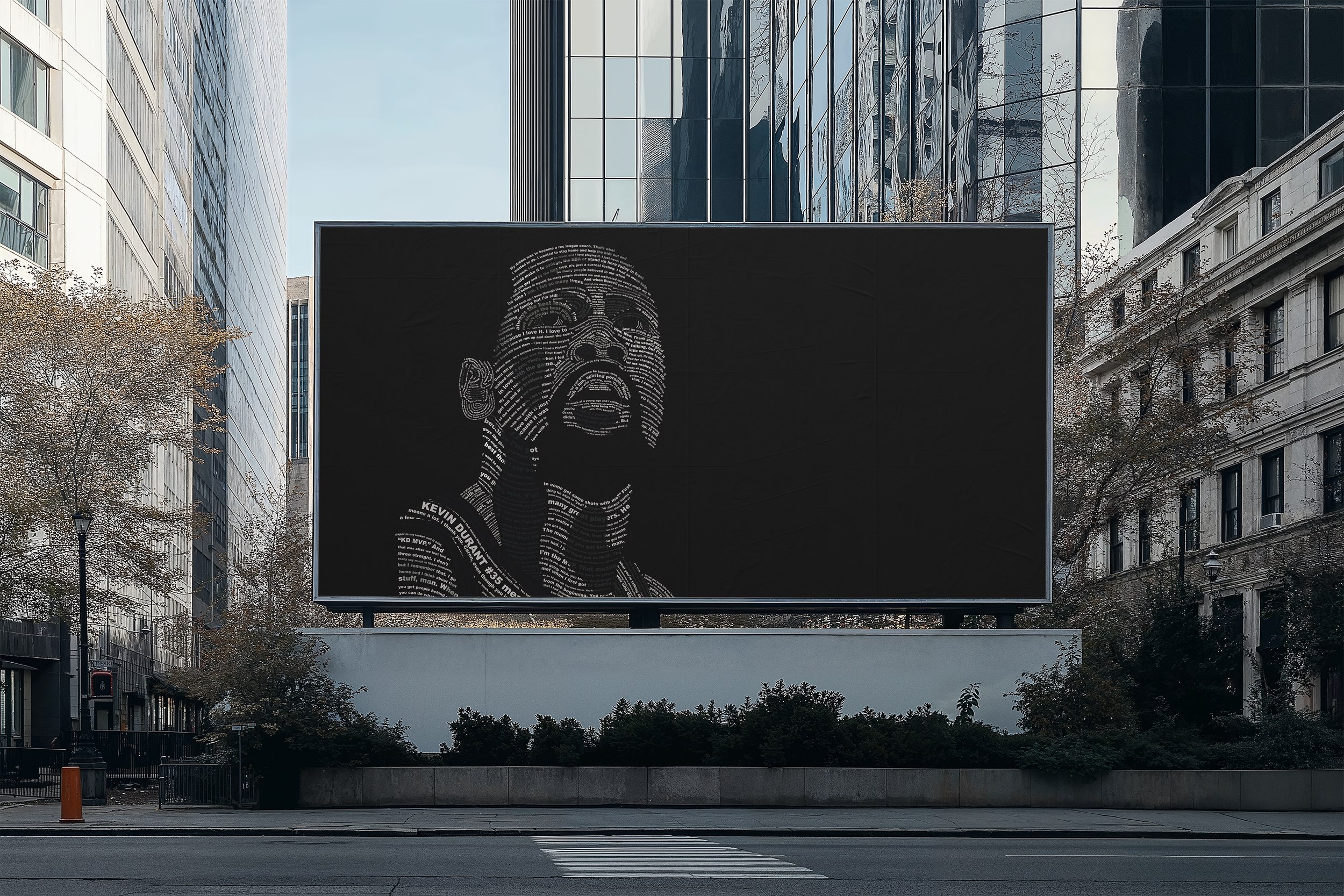 Kevin Durant Typography Portrait