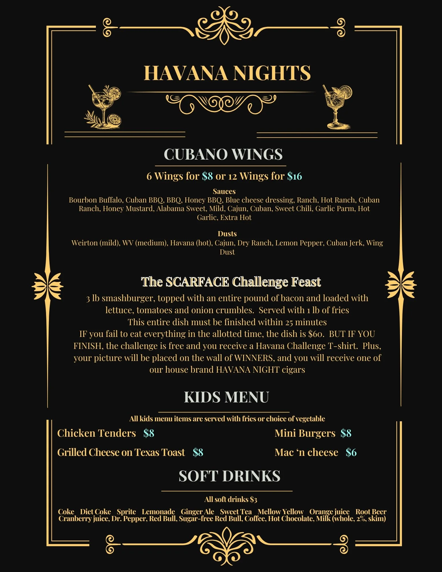 Havana Nights WV_Wings-Kids-Softdrinks-Menu_5Dec2025