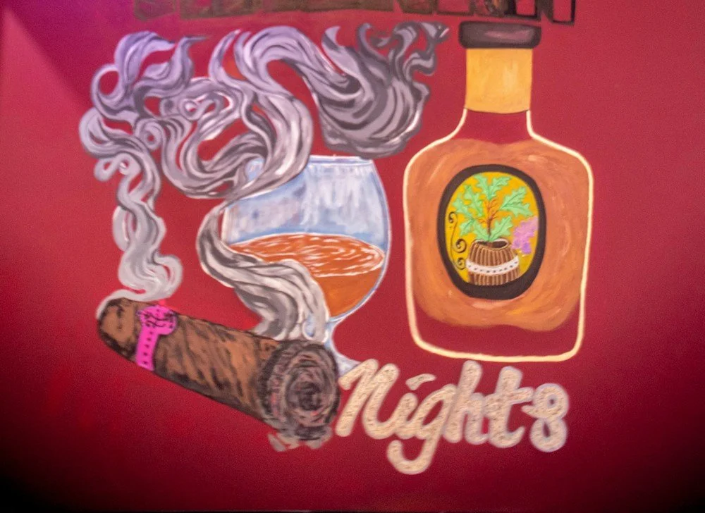 Havana Nights WV mural in restaurant