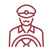 Dessins d'un pilote de train avec un casque et une veste