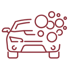 Une illustration d'un lave-vaisselle avec des bulles.