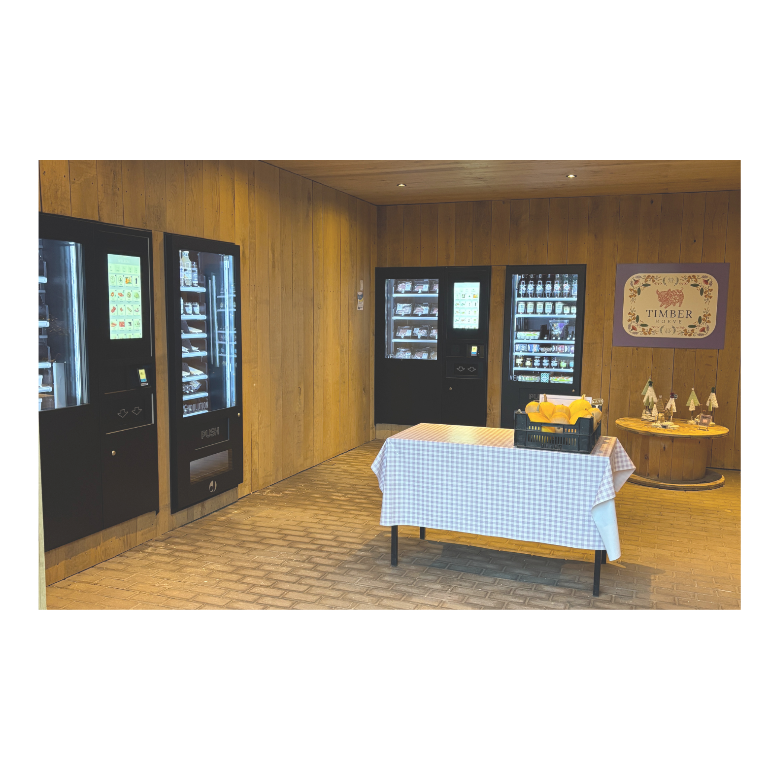 Landwinkel met automaten