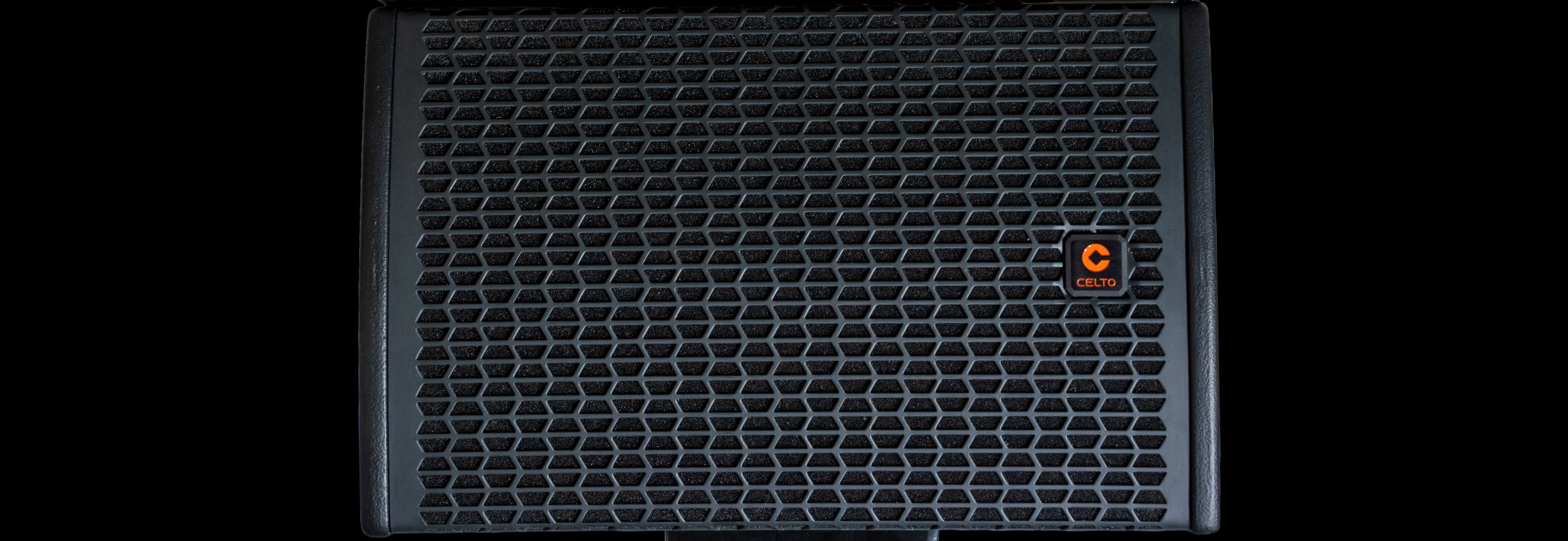 Close-up of a Celto ACS10 professional line array speaker