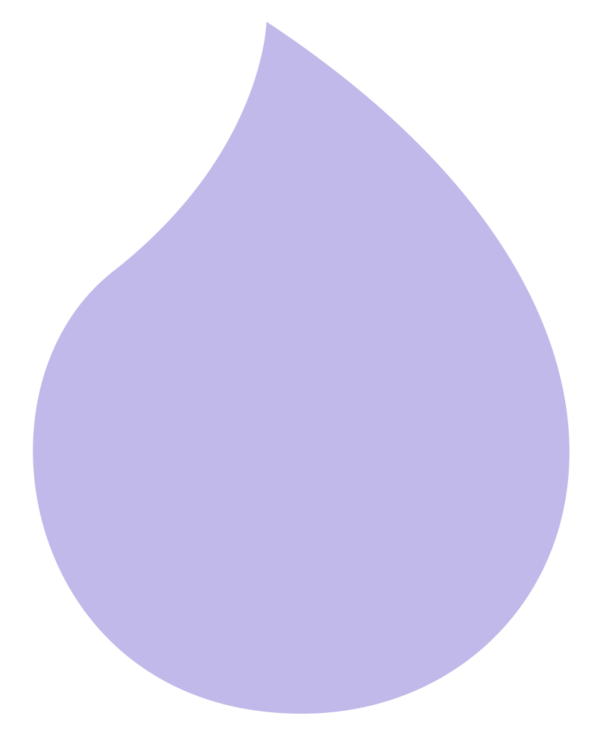 Agence Pastelle -  Illustration d'une goutte d'eau violette.