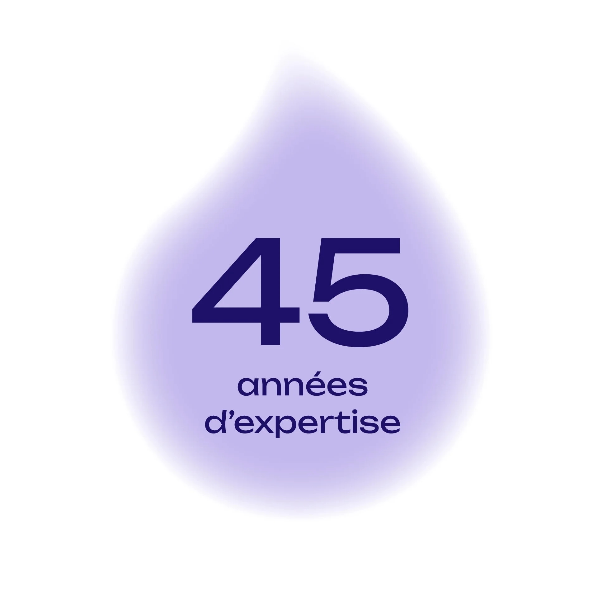 Agence Pastelle - Logo '45 années d'expertise'.