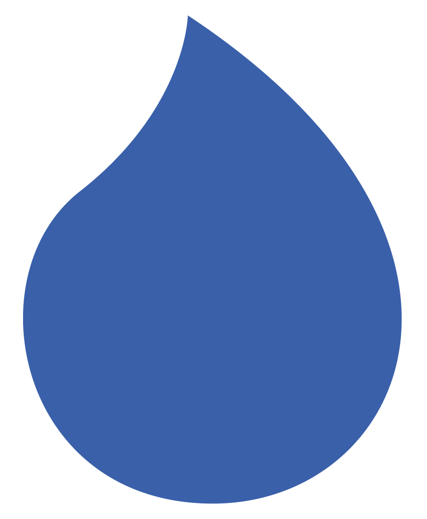 Agence Pastelle -  Illustration d'une goutte d'eau bleue.
