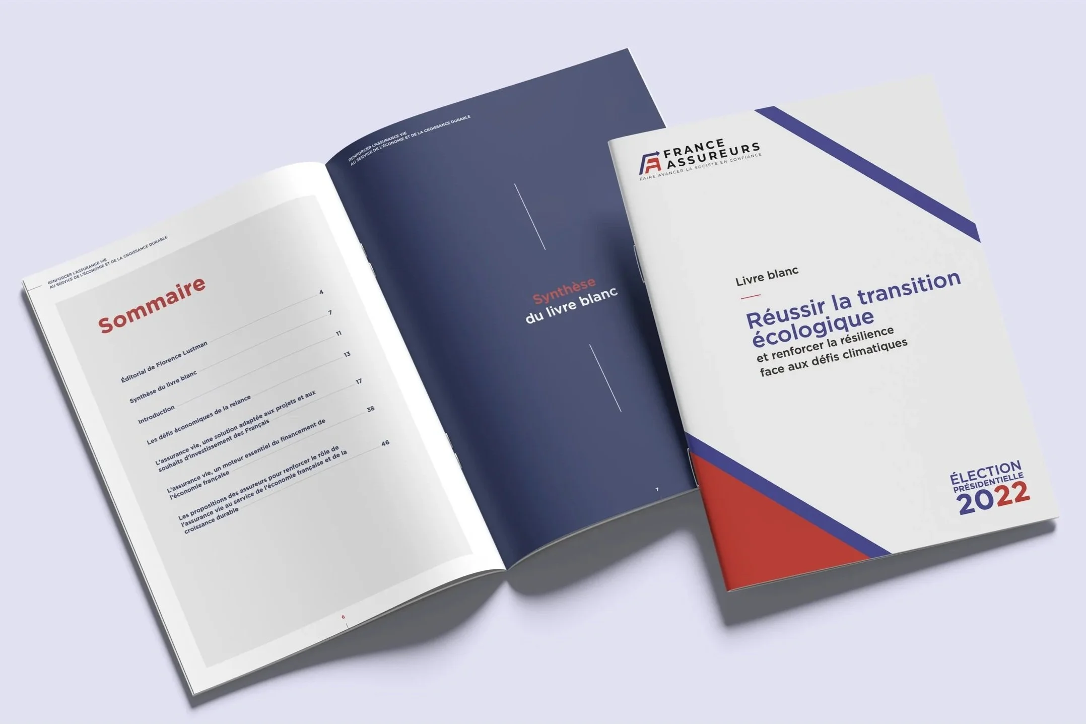 Agence Pastelle - France Assureurs - communication corporate, carte de vœux animée, rapport d’activité et brochure, livres blancs, guides techniques et grand public, supports PowerPoint, publications pour conférences de presse, supports événementiels