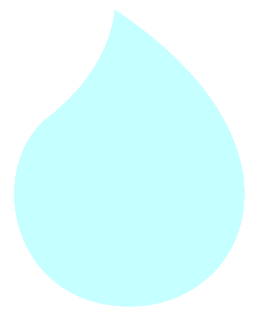 Agence Pastelle -  Illustration d'une goutte d'eau bleu clair.