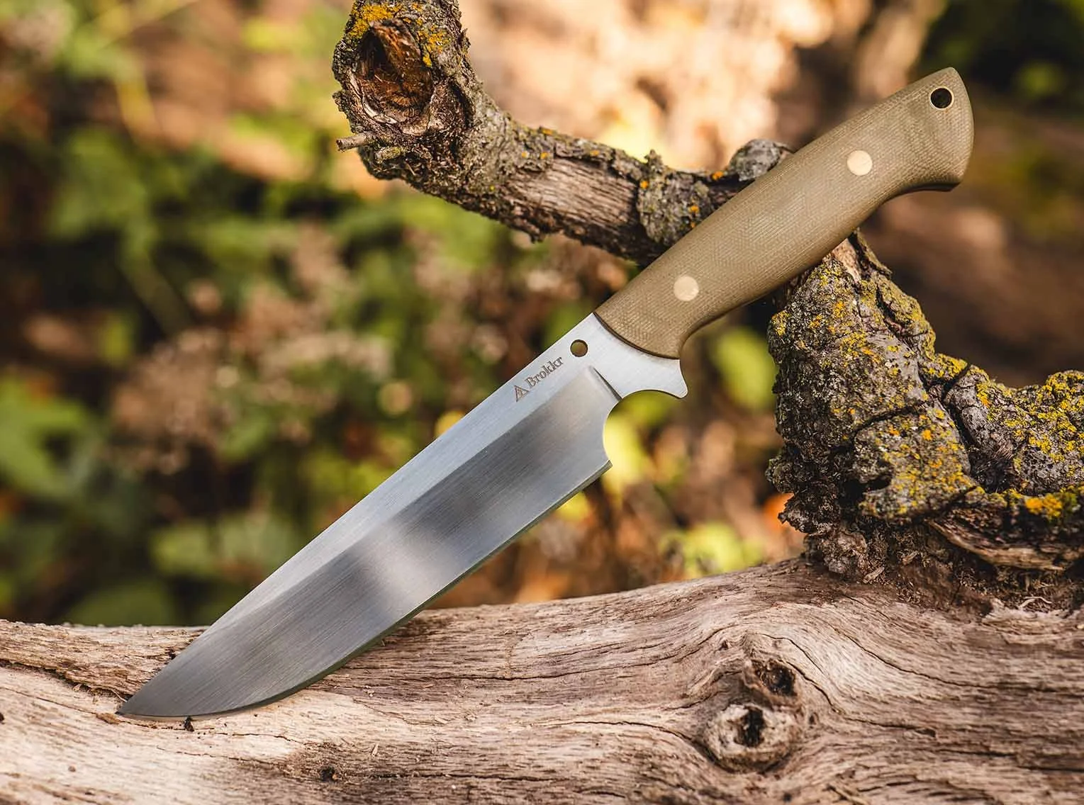 Woodsman XL - 8670 Carbon / Green Canvas Micarta