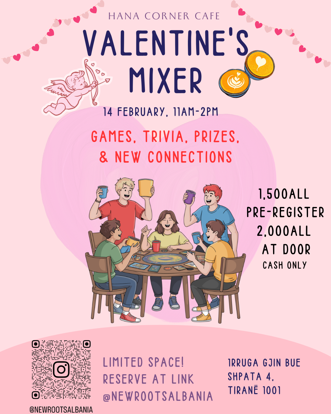 Hana Valentine's Mixer (CASH ONLY, PAY AT EVENT/VETËM PARA KESH, PAGUANI NË EVENT)