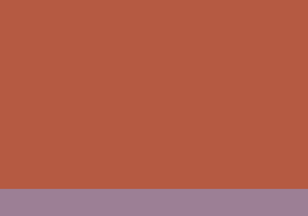 Plain background with horizontal color blocks of brown, light purple, and darker purple.