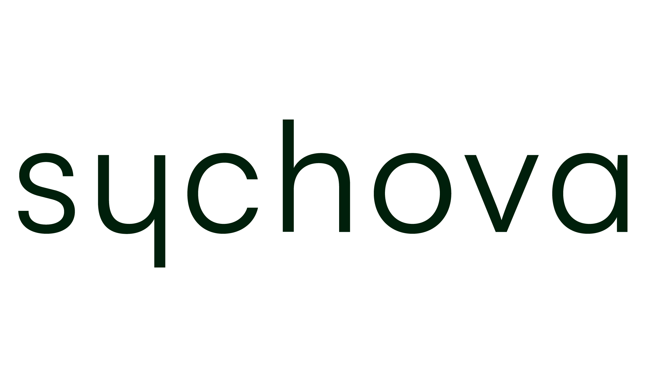 The word 'süchova' in green text on a black background