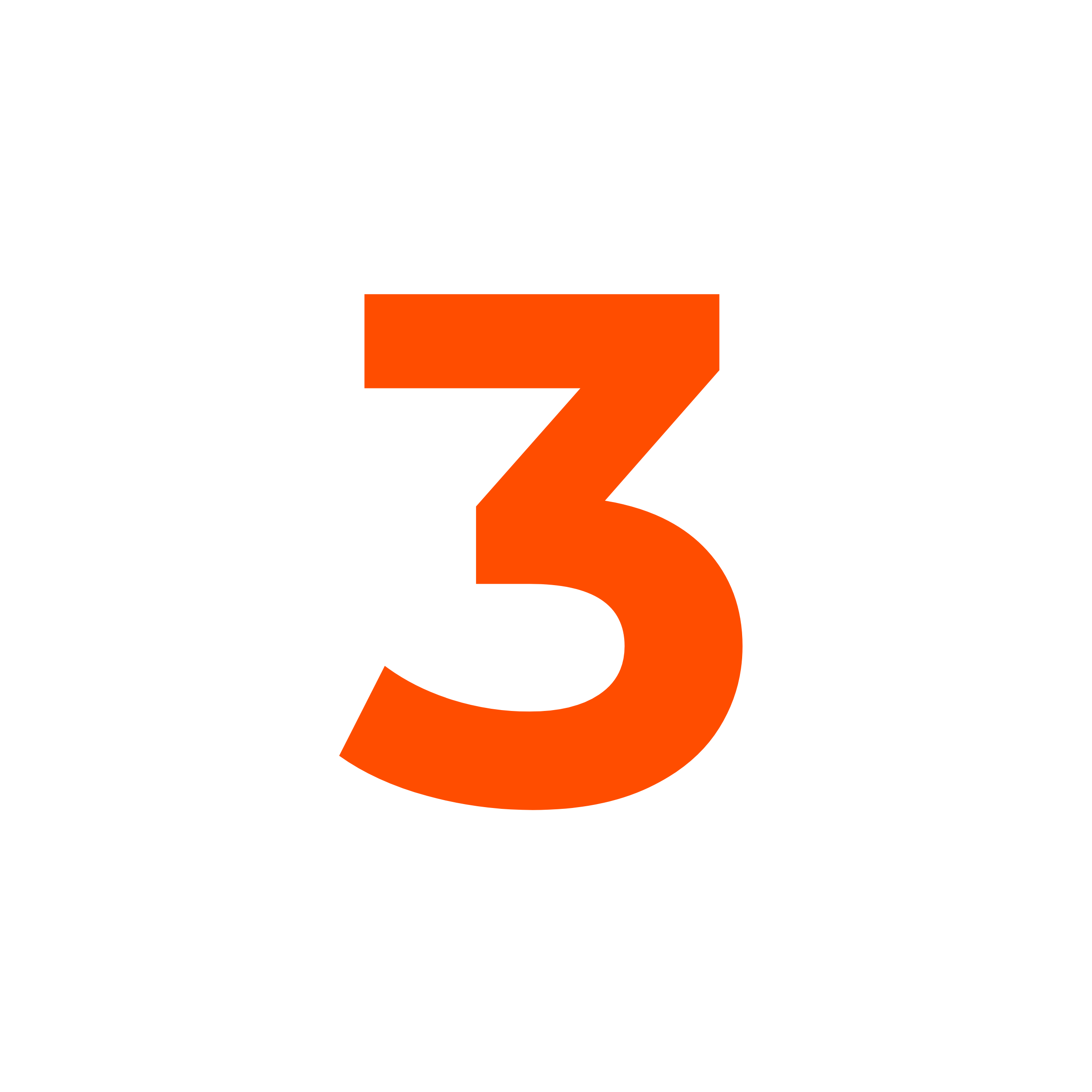 The number seven in black with an orange outline on a black background.