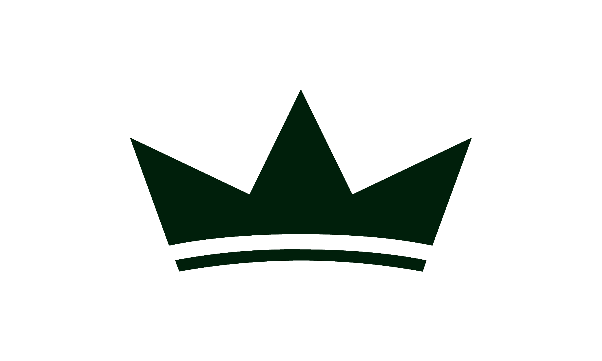Black background with a green crown logo and the phrase 'King of the Hill' in white.