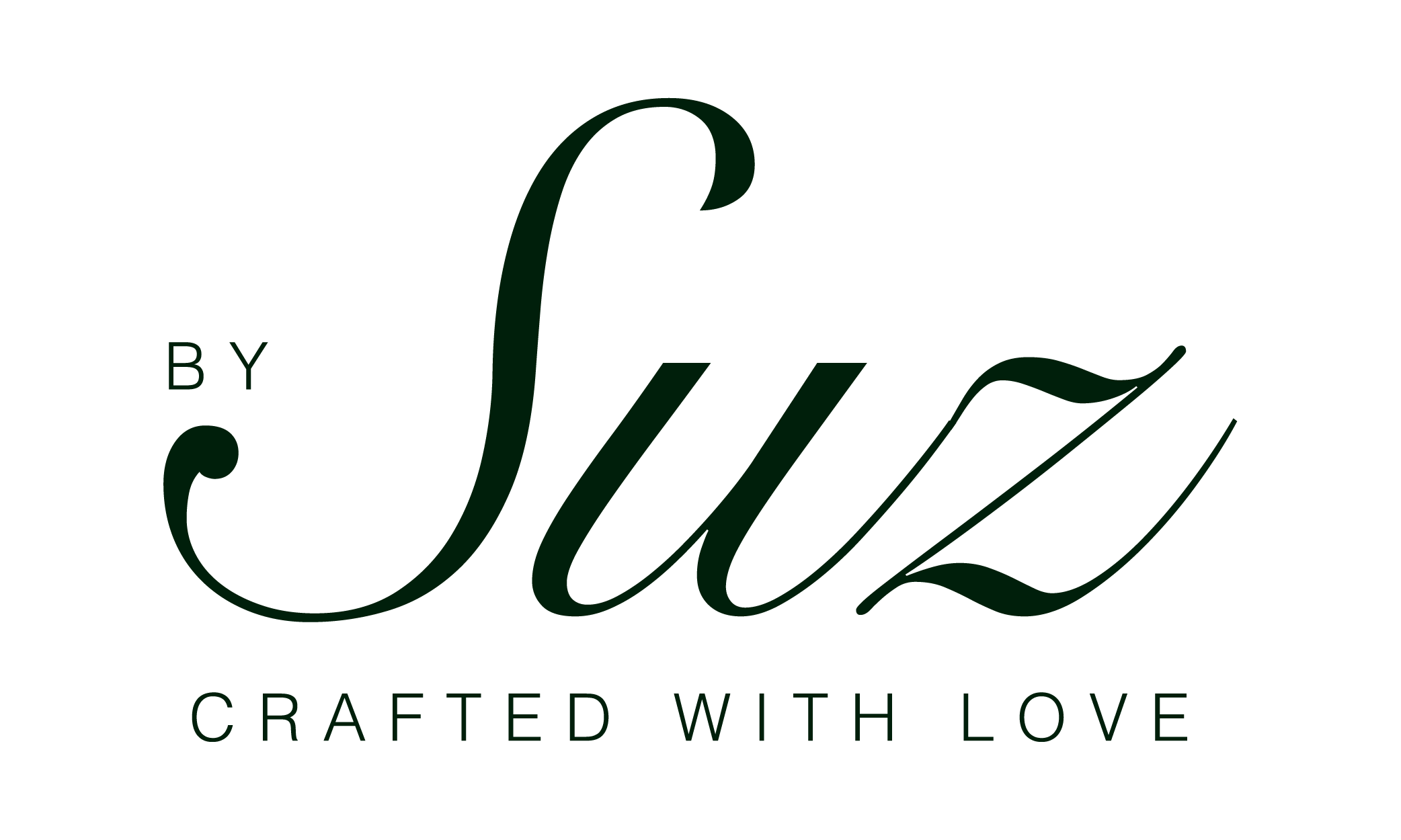 Logo with the word "Silk" in elegant cursive font, with "BY" above it and "CRAFTED WITH LOVE" below in smaller uppercase letters, all in dark green on a black background.