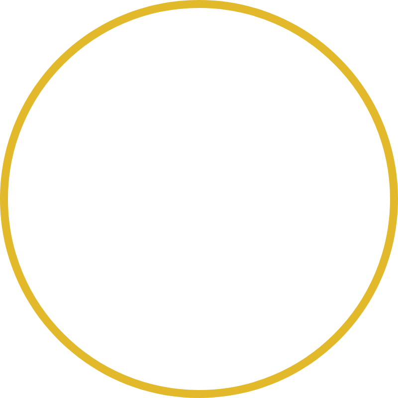 Black circular timer with a gold border displaying the number 3 in white.