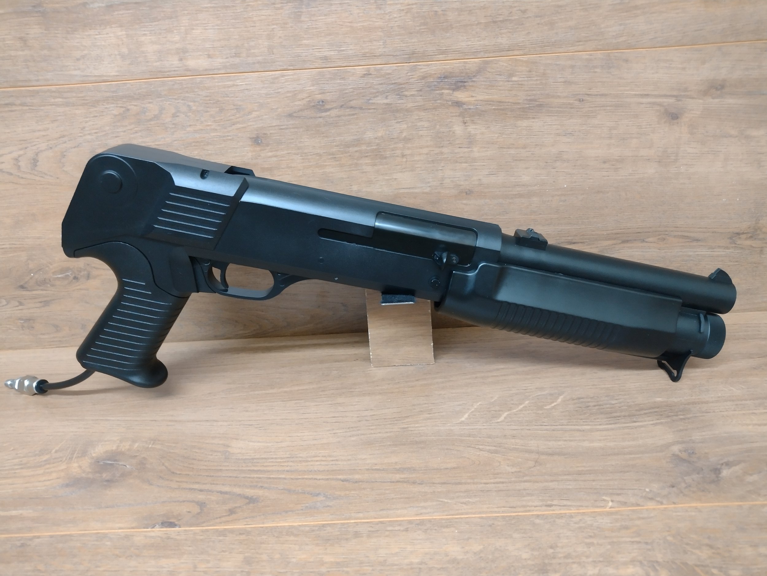 Benelli M3 'super stubby' HPA semi-auto tri-shot airsoft shotgun