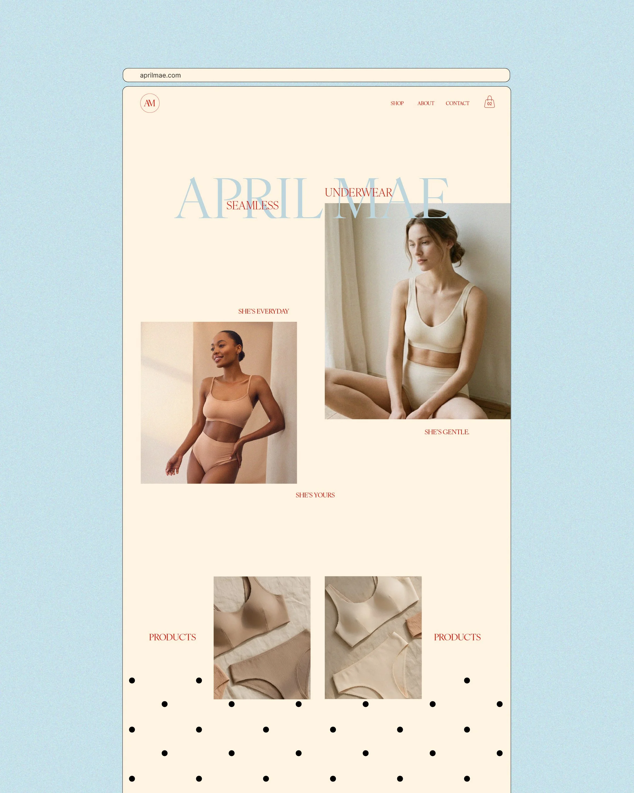 Hjemmeside design for mindre virksomhed. Æstetisk website design. Squarespace hjemmeside