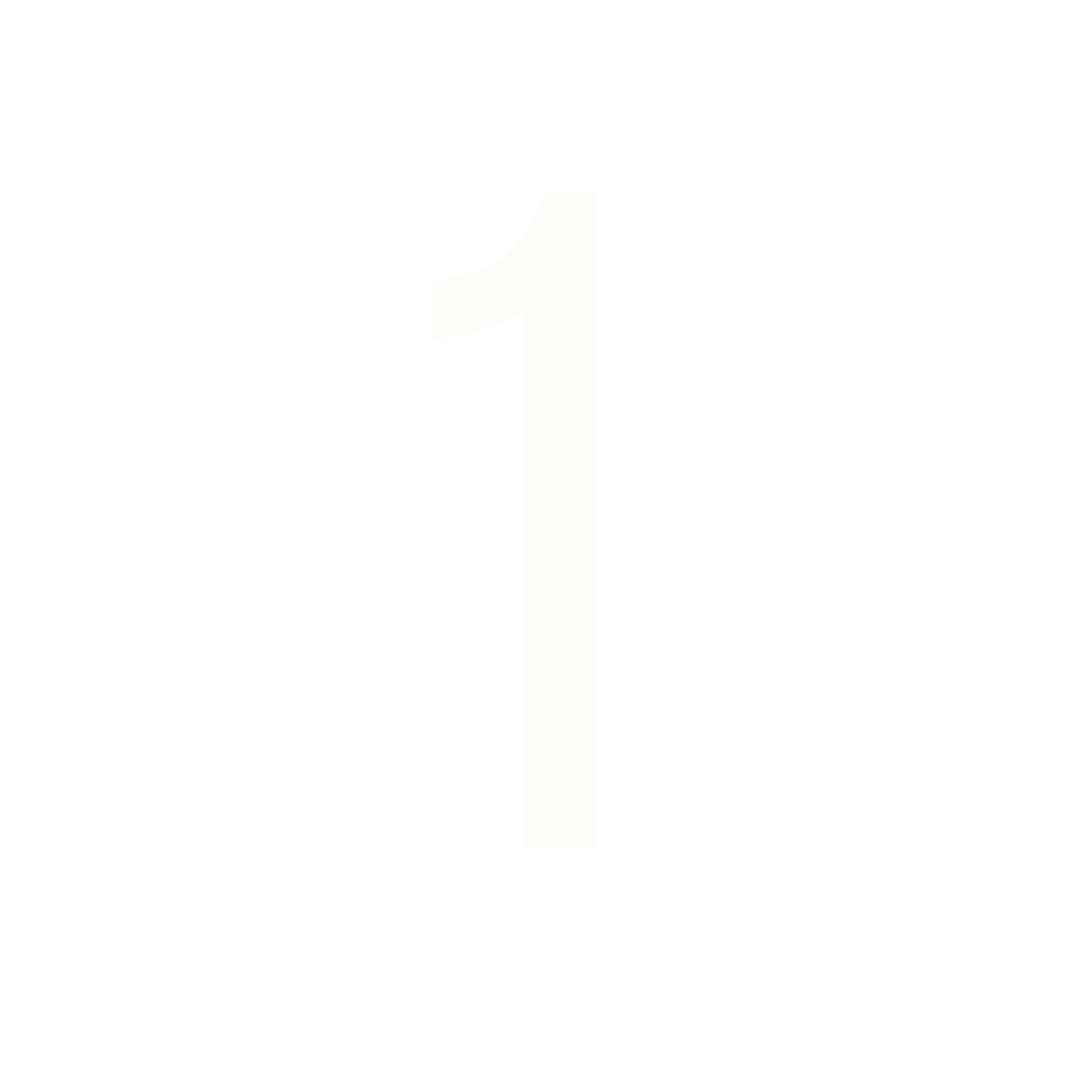 Large light blue number 1 centered on a black background.